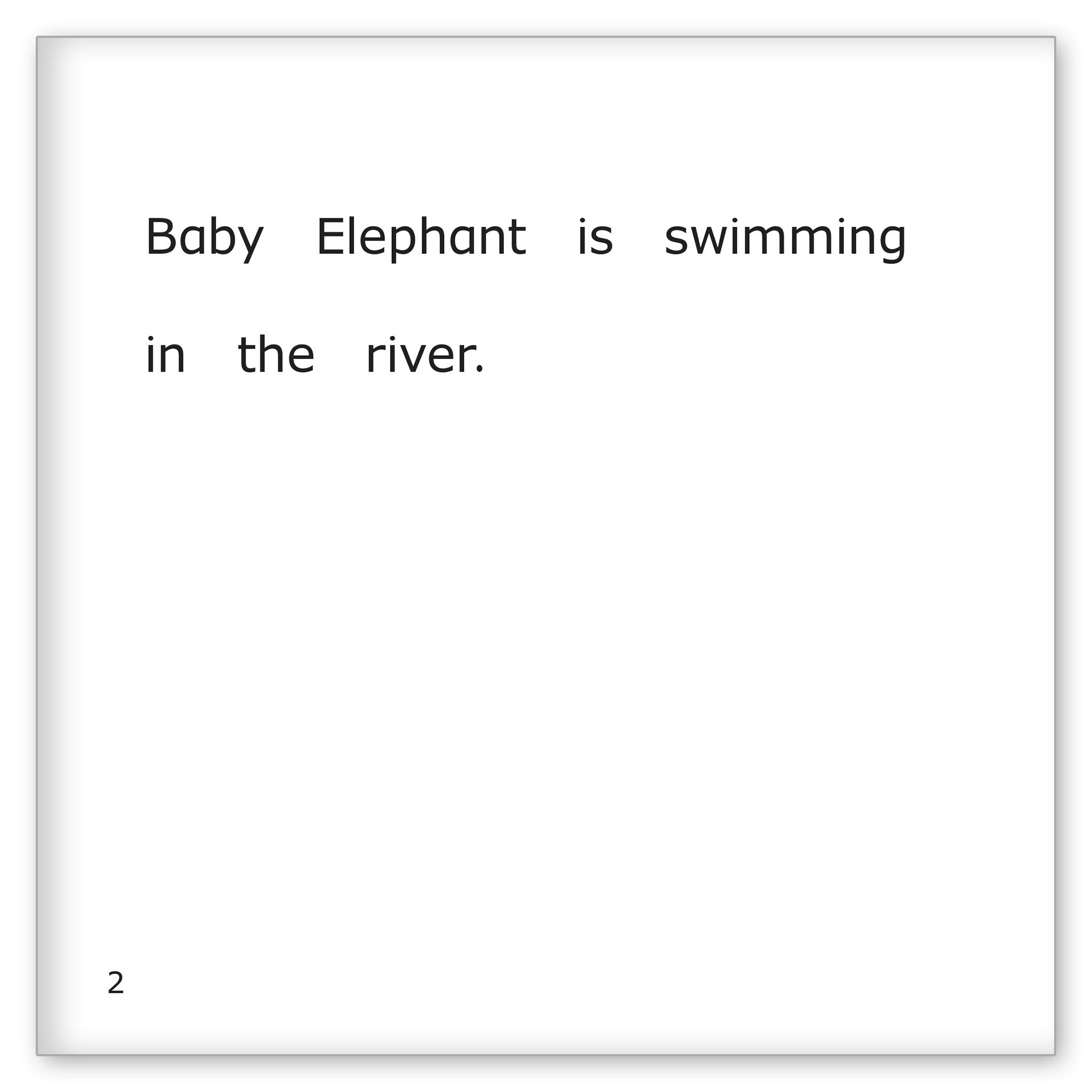 Baby Elephant Goes for a Swim