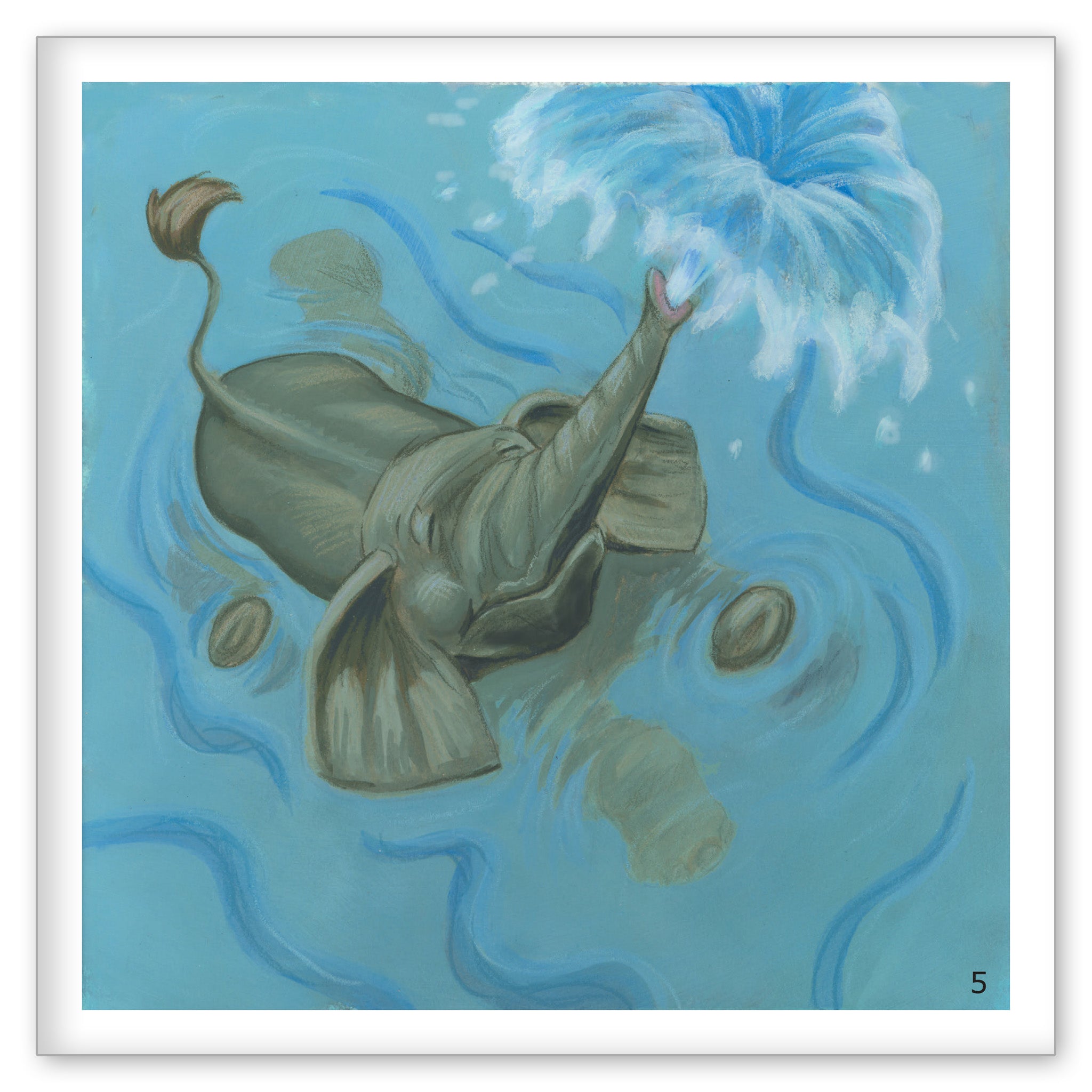 Baby Elephant Goes for a Swim