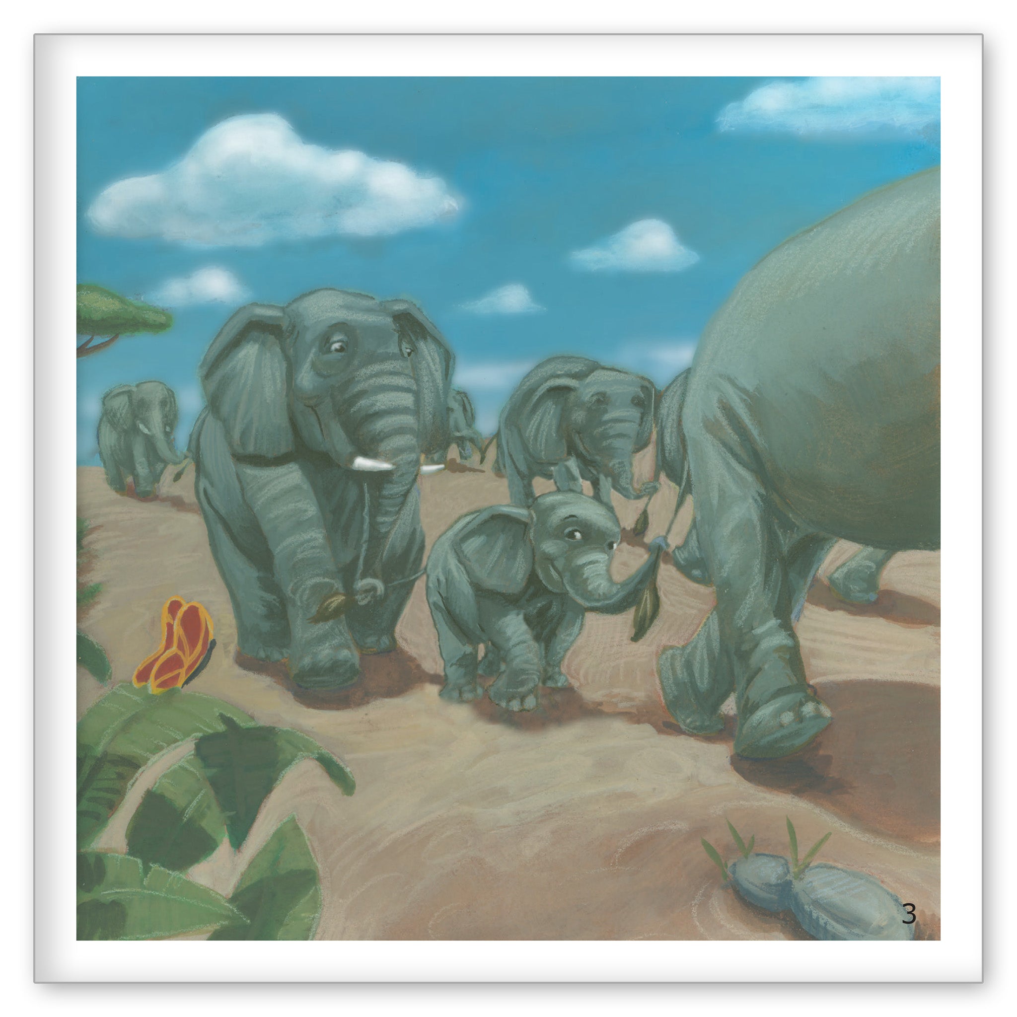 Baby Elephant Runs Away